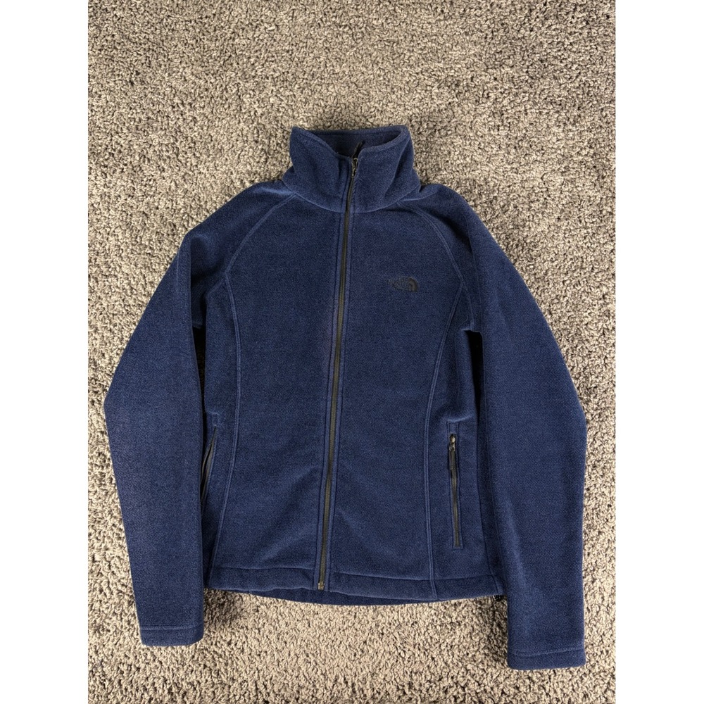 The North Face Womens Navy Blue Full Zip Polartec Fleece Jacket Size M